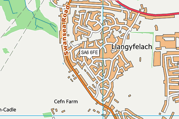 SA6 6FE map - OS VectorMap District (Ordnance Survey)