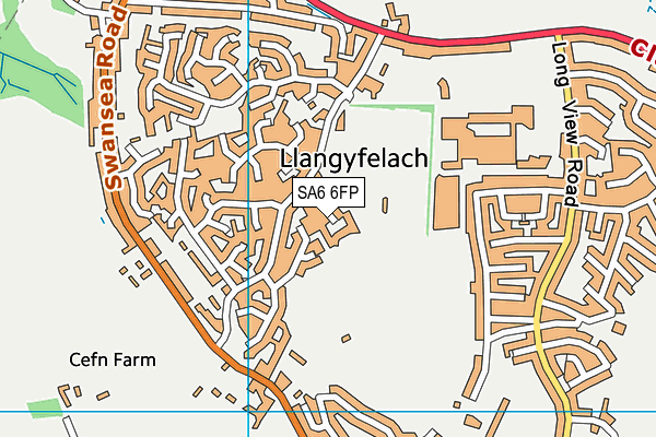 SA6 6FP map - OS VectorMap District (Ordnance Survey)