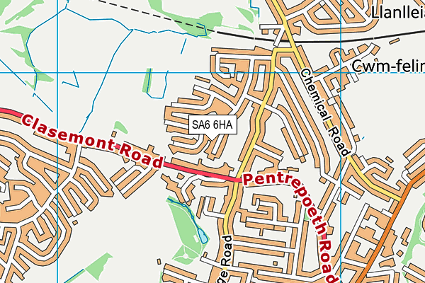 SA6 6HA map - OS VectorMap District (Ordnance Survey)