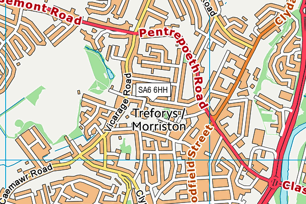 SA6 6HH map - OS VectorMap District (Ordnance Survey)