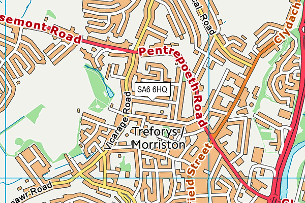 SA6 6HQ map - OS VectorMap District (Ordnance Survey)