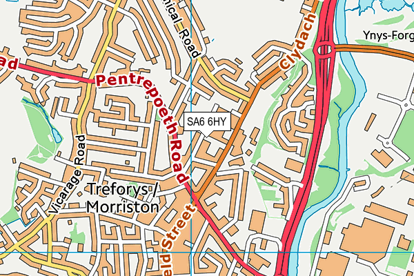 SA6 6HY map - OS VectorMap District (Ordnance Survey)