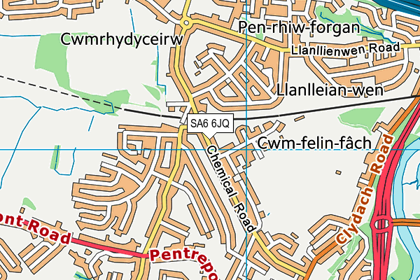 SA6 6JQ map - OS VectorMap District (Ordnance Survey)