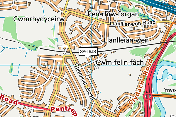 SA6 6JS map - OS VectorMap District (Ordnance Survey)