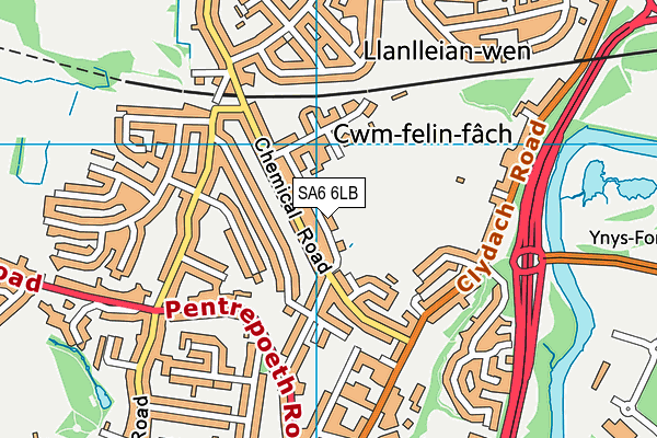 SA6 6LB map - OS VectorMap District (Ordnance Survey)