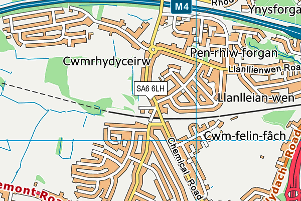 SA6 6LH map - OS VectorMap District (Ordnance Survey)