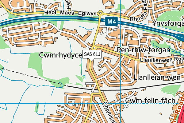 SA6 6LJ map - OS VectorMap District (Ordnance Survey)