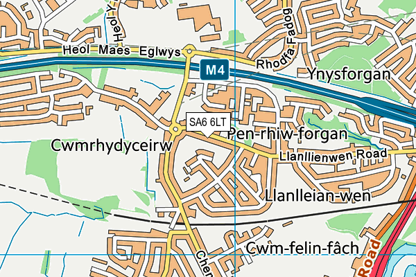 SA6 6LT map - OS VectorMap District (Ordnance Survey)