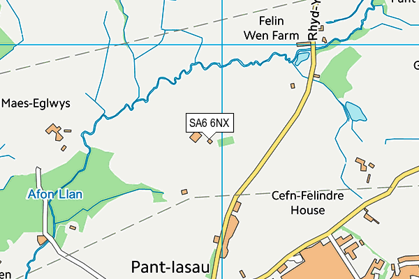 SA6 6NX map - OS VectorMap District (Ordnance Survey)