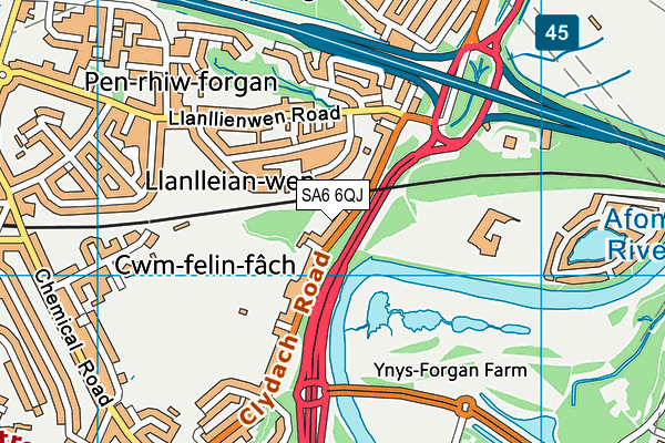 SA6 6QJ map - OS VectorMap District (Ordnance Survey)