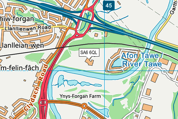 SA6 6QL map - OS VectorMap District (Ordnance Survey)