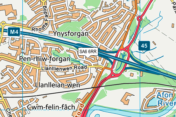 SA6 6RR map - OS VectorMap District (Ordnance Survey)