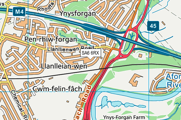 SA6 6RX map - OS VectorMap District (Ordnance Survey)