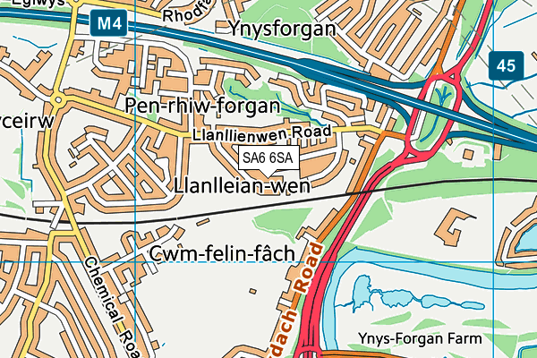 SA6 6SA map - OS VectorMap District (Ordnance Survey)