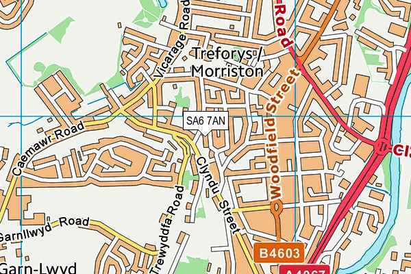 SA6 7AN map - OS VectorMap District (Ordnance Survey)