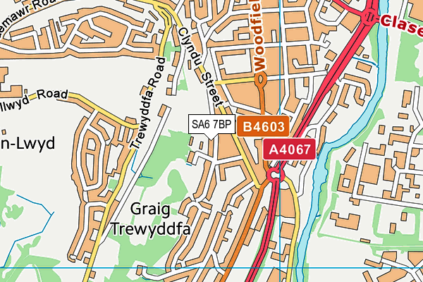 SA6 7BP map - OS VectorMap District (Ordnance Survey)