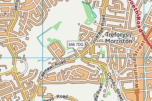 SA6 7DQ map - OS VectorMap District (Ordnance Survey)