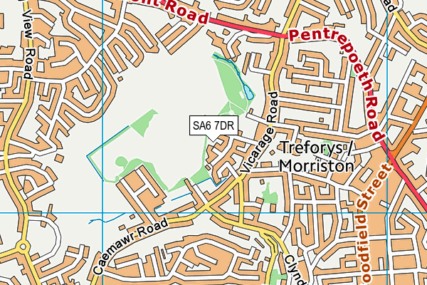 SA6 7DR map - OS VectorMap District (Ordnance Survey)