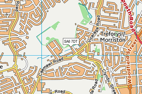 SA6 7DT map - OS VectorMap District (Ordnance Survey)