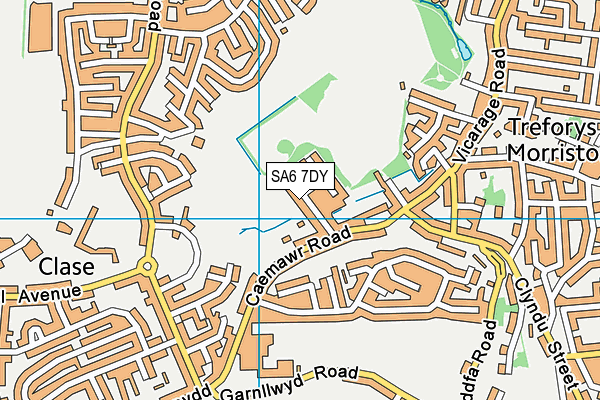 SA6 7DY map - OS VectorMap District (Ordnance Survey)