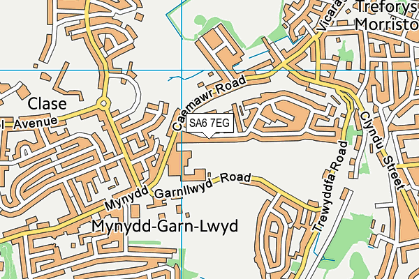 SA6 7EG map - OS VectorMap District (Ordnance Survey)