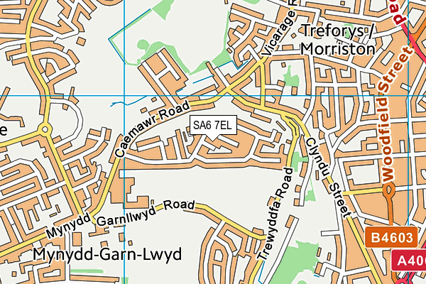 SA6 7EL map - OS VectorMap District (Ordnance Survey)