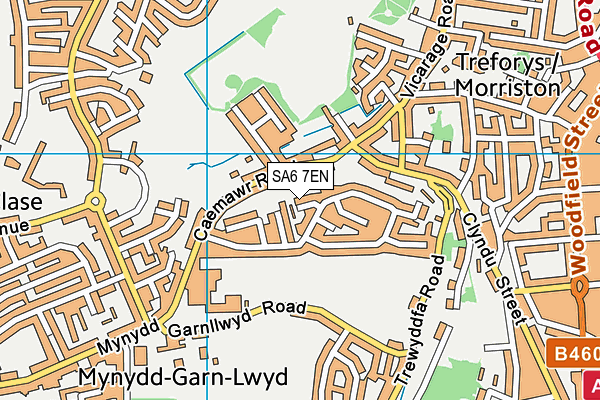 SA6 7EN map - OS VectorMap District (Ordnance Survey)