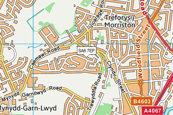 SA6 7EP map - OS VectorMap District (Ordnance Survey)