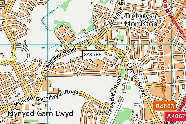 SA6 7ER map - OS VectorMap District (Ordnance Survey)