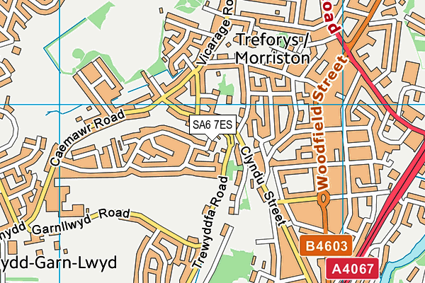 SA6 7ES map - OS VectorMap District (Ordnance Survey)