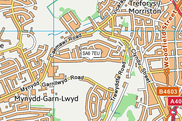 SA6 7EU map - OS VectorMap District (Ordnance Survey)