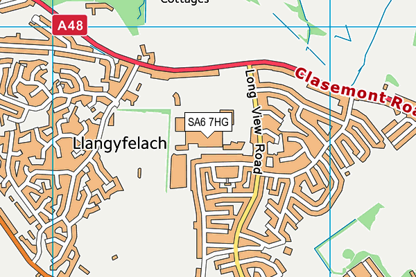 SA6 7HG map - OS VectorMap District (Ordnance Survey)