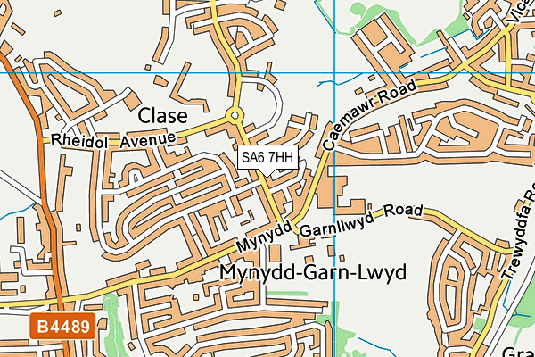 SA6 7HH map - OS VectorMap District (Ordnance Survey)