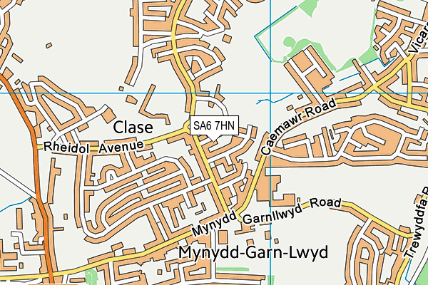 SA6 7HN map - OS VectorMap District (Ordnance Survey)