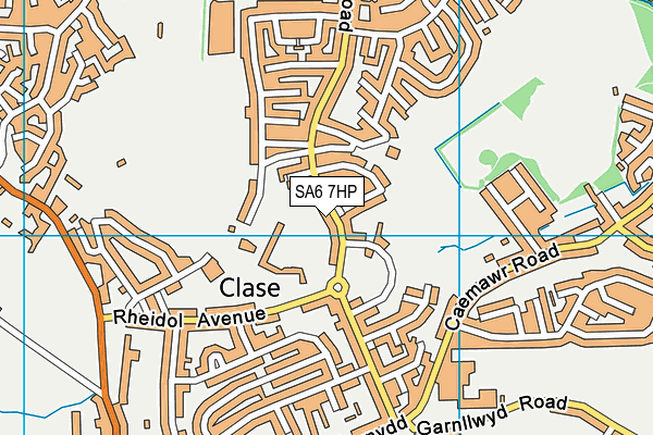 SA6 7HP map - OS VectorMap District (Ordnance Survey)