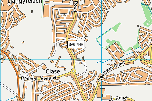 SA6 7HR map - OS VectorMap District (Ordnance Survey)