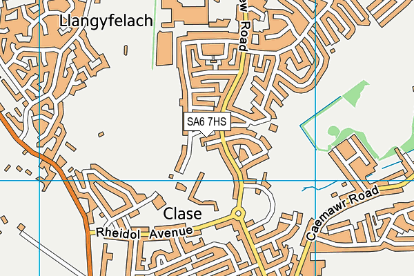 SA6 7HS map - OS VectorMap District (Ordnance Survey)