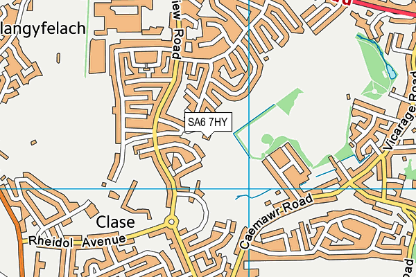 SA6 7HY map - OS VectorMap District (Ordnance Survey)
