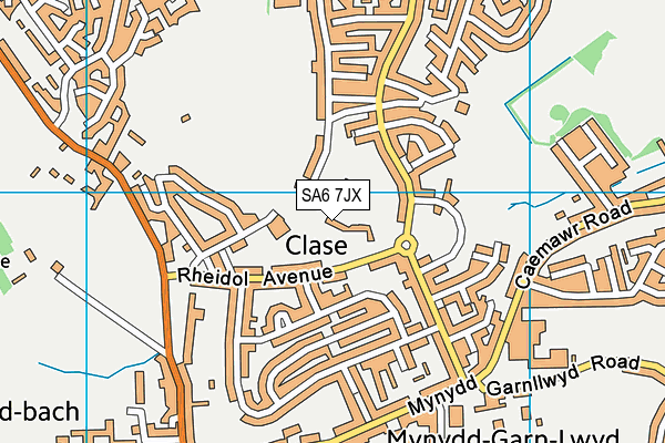 Clase Primary School map (SA6 7JX) - OS VectorMap District (Ordnance Survey)