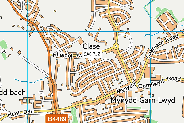 SA6 7JZ map - OS VectorMap District (Ordnance Survey)