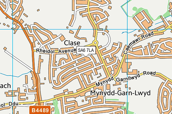 SA6 7LA map - OS VectorMap District (Ordnance Survey)