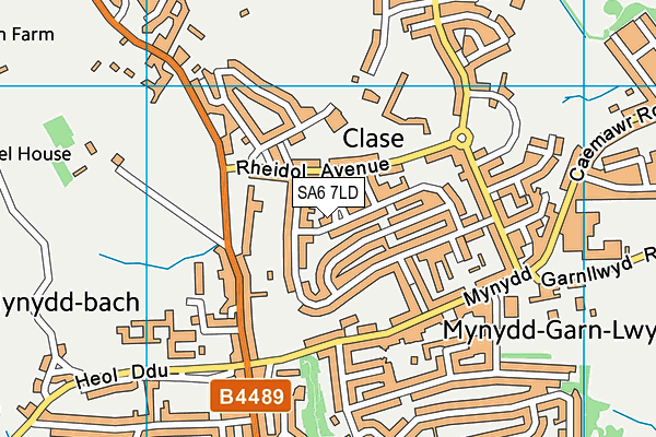 SA6 7LD map - OS VectorMap District (Ordnance Survey)