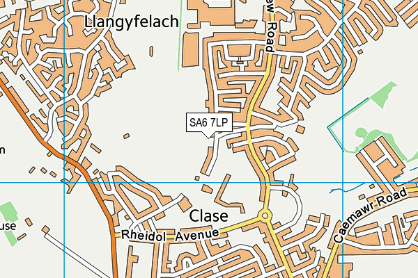 SA6 7LP map - OS VectorMap District (Ordnance Survey)