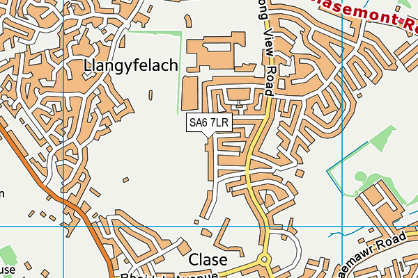 SA6 7LR map - OS VectorMap District (Ordnance Survey)