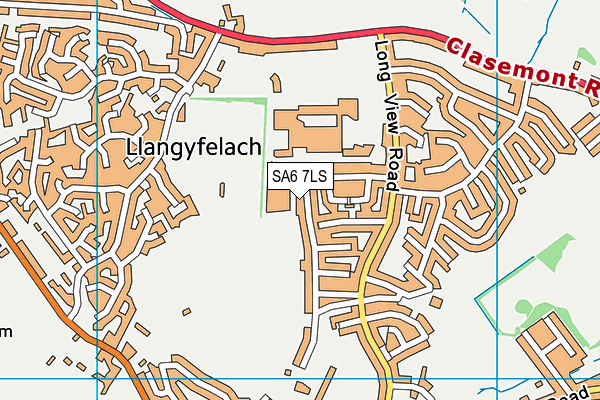 SA6 7LS map - OS VectorMap District (Ordnance Survey)