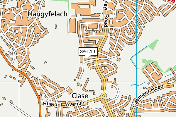SA6 7LT map - OS VectorMap District (Ordnance Survey)