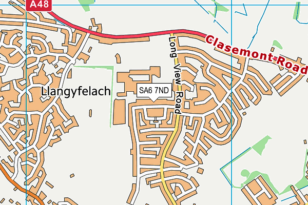 SA6 7ND map - OS VectorMap District (Ordnance Survey)