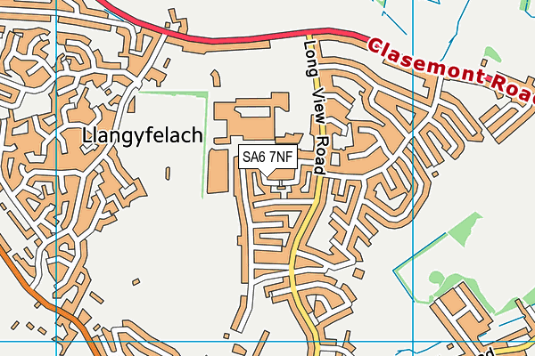 SA6 7NF map - OS VectorMap District (Ordnance Survey)