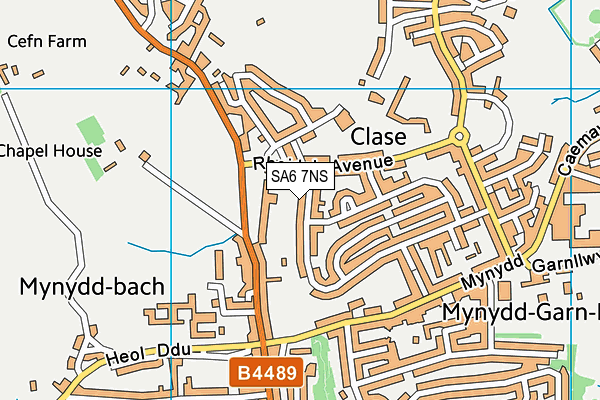 SA6 7NS map - OS VectorMap District (Ordnance Survey)