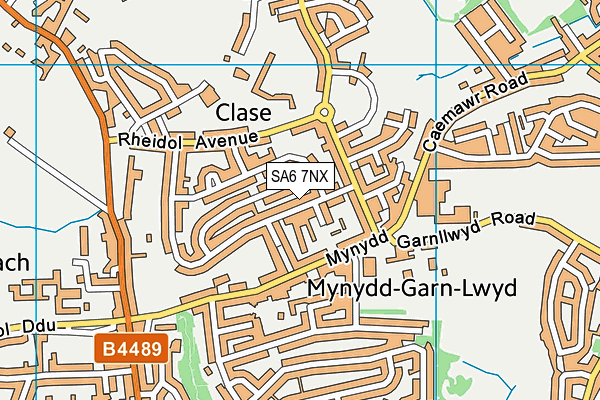 SA6 7NX map - OS VectorMap District (Ordnance Survey)